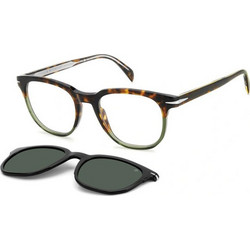David Beckham DB7120CS-PHWUC Ανδρικός Σκελετός Γυαλιών Οράσεως με Clip-On Κοκάλινος Καφέ