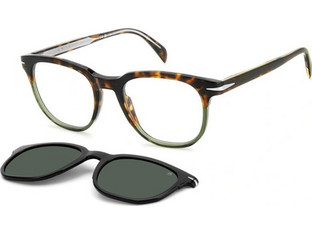 David Beckham DB7120CS-PHWUC Ανδρικός Σκελετός Γυαλιών Οράσεως με Clip-On Κοκάλινος Καφέ