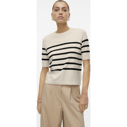 Vero Moda Γυναικεία Πλεκτή Μπλούζα Εκρού 10306829