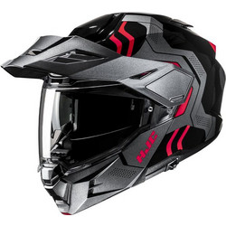 HJC i80 Velly Silver Red Κράνος Μηχανής Flip-Up 1600gr