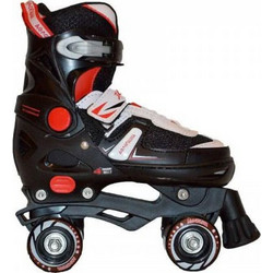 Αθλοπαιδιά Quad Αυξομειούμενα Rollers Μαύρα Κόκκινα 002.1088