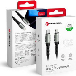 Forcell C259 Braided USB-C to Lightning Cable 27W 2m Black 5903396347733