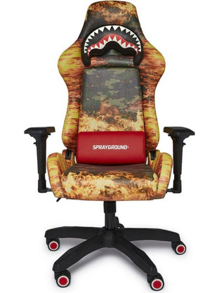 Sprayground Καρέκλα Gaming Υφασμάτινη με Ρυθμιζόμενα Μπράτσα Fire Camo Z393