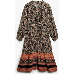 Superdry Midi Καθημερινό Φόρεμα Μεταξωτό Μαύρο W8011887A-D9F