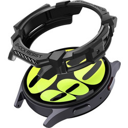 Spigen Rugged Armor Θήκη Σιλικόνης για Samsung Galaxy Watch 7 44mm Μαύρη