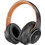 Doqaus Design 1 Ενσύρματα & Ασύρματα Bluetooth Ακουστικά Over Ear Μαύρα Καφέ