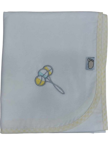 Figlio Bino Maracas Πάνα Αγκαλιάς Φανελένια Κίτρινη 80x80cm 35-01