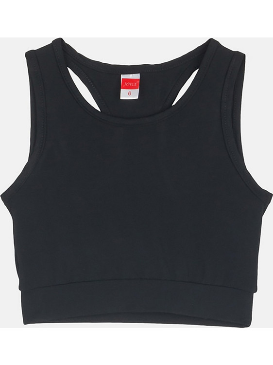 Joyce Παιδικό Crop Top Αμάνικο Μαύρο 2513517