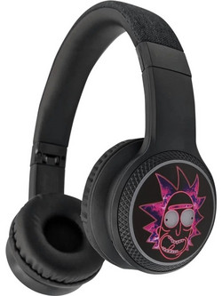 Lazerbuilt Rick & Morty Ασύρματα Bluetooth Ακουστικά On Ear Μωβ