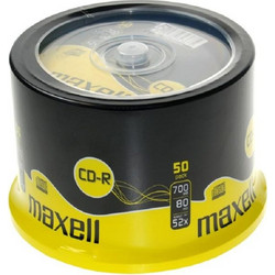 Maxell Εγγράψιμα CD-R 52x 700MB Cake Box 50τμχ