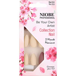 Niobe 12066 Almond Tips Νυχιών 24τμχ