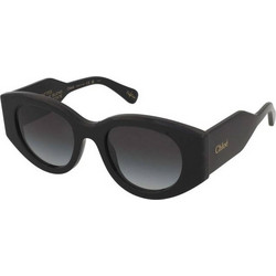 Chloe CH0251S 001 Γυναικεία Γυαλιά Ηλίου Οβάλ Κοκάλινα Μαύρα με Μαύρο Degradee Φακό