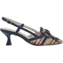 Exe Γόβες Slingback με Λεπτό Χαμηλό Τακούνι Μαύρες Μπεζ U470050037K9
