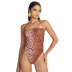 BLU4U Ολόσωμο Μαγιό Strapless Animal Print Καφέ 25358284-19