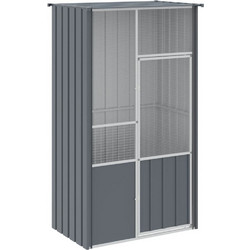 vidaXL Κλουβί Πτηνών Ανθρακί 115x78x200cm 172342