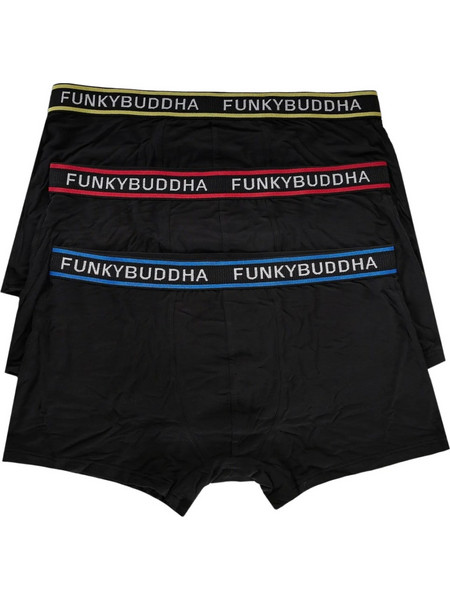 Funky Buddha Ανδρικά Μποξεράκια Σετ 3Pack Μαύρα FBM011-083-10