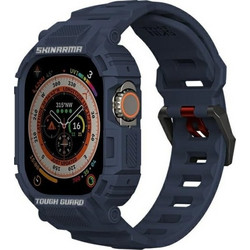 SKINARMA Mecha 2in1 Πλαστική Θήκη με Λουράκι για Apple Watch Ultra 49mm Navy Μπλε