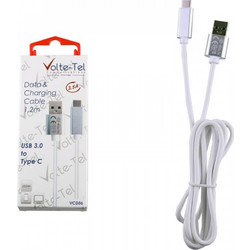 Volte-Tel VCD06 USB-A to USB-C 1.2m White 5205308178849