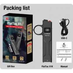Klarus FlatTac X1K Επαναφορτιζόμενος Φακός Led Αδιάβροχος IPX6 4200lm
