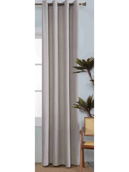 For Home Κουρτίνα Παραθύρου Βελουτέ με Τρουκς 140x260 LUGB-AD6040-9 Μπεζ