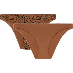 Minerva Γυναικεία Slip Καφέ 2Pack 90-81321-952
