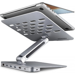 Axagon HMC-STND Βάση Laptop έως 16" + USB-C 5 Gbps HUB