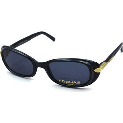 Rochas 9083 34C3 Γυναικεία Γυαλιά Ηλίου Ορθογώνια Κοκάλινα Μαύρα με Μαύρο Φακό