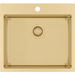 Helika Terra 100N Ένθετος Νεροχύτης Inox Σατινέ Gold 55x50.5cm