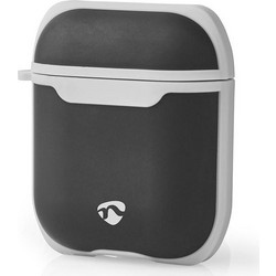 Nedis Θήκη Σιλικόνης για Apple AirPods 1 / 2 Μαύρη Γκρι