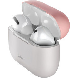 Baseus Super Thin Θήκη Σιλικόνης για Apple AirPods Pro 1 / 2 Ροζ Γκρι