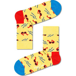 Happy Socks Βαμβακερές Γυναικείες Κάλτσες με Σχέδια Κίτρινες SND13-2000