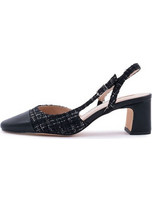 Corina Γόβες Slingback με Χοντρό Χαμηλό Τακούνι Μαύρες M5331