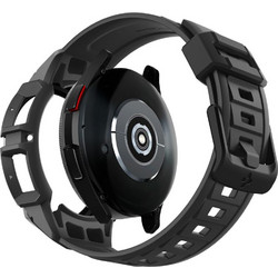 Spigen Rugged Armor Pro Θήκη Σιλικόνης με Λουράκι για Samsung Galaxy Watch 6 Classic 47mm Μαύρη