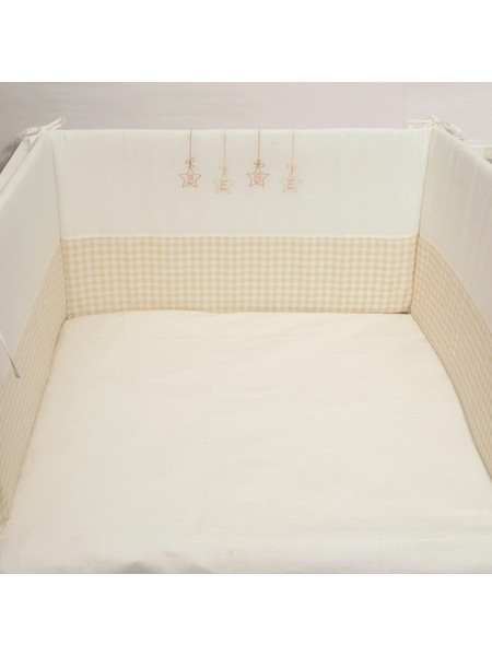Baby Oliver Des 82 Πάντα Κούνιας Λευκό Μπεζ 210x35cm