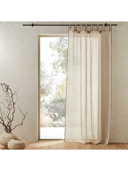 La Redoute Κουρτίνα Παραθύρου με Θηλιές 140x220 Tazina 350135702 Φυσικό
