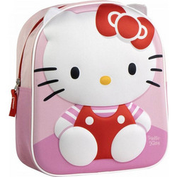 Cerda Hello Kitty Σχολική Τσάντα Πλάτης Νηπιαγωγείου Ροζ 2100005848