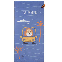 Nima Lion Trip Παιδική Πετσέτα Θαλάσσης Microfiber Μπλε 70x140cm