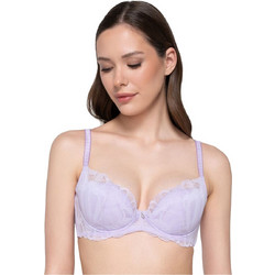 Luna Melody Σουτιέν Balconette Push Up με Μπανέλα Λιλά 14242