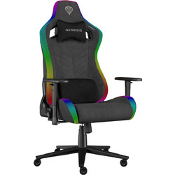 Genesis Trit 660 Καρέκλα Gaming Υφασμάτινη με Ρυθμιζόμενα Μπράτσα και RGB Γκρι NFG-2246