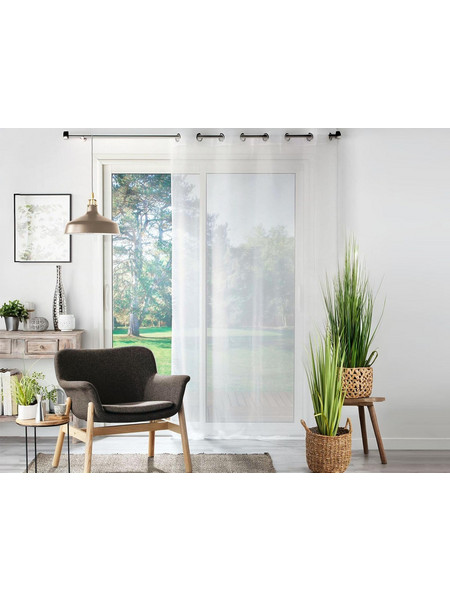 Douceur d'interieur Κουρτίνα Παραθύρου Βουάλ με Τρουκς 140x280 Perlina 1627141 Λευκό
