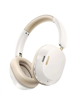 Ugreen HiTune Max 5C Hybrid Ασύρματα Bluetooth Ακουστικά Over Ear με Noise Cancelling Μπεζ