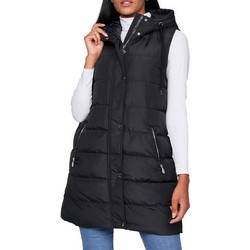 Crosshatch Αμάνικο Γυναικείο Μπουφάν Χειμωνιάτικο Puffer Μακρύ Μαύρο CH4K121212-BLK