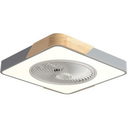 Eurolamp 300-25074 Ανεμιστήρας Οροφής 50cm 15W με Φως & Τηλεχειριστήριο Γκρι Καφέ