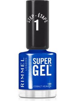 Rimmel Super Gel 100 Cobalt Heaven Gloss Βερνίκι Νυχιών Μακράς Διαρκείας Quick Dry 12ml