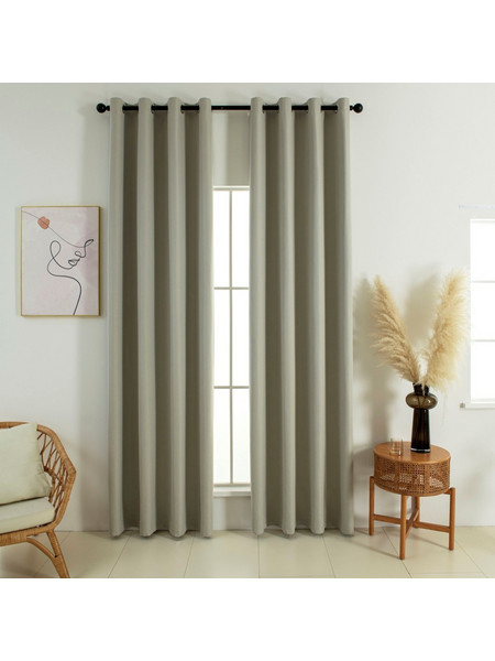 Beauty Home Κουρτίνα Συσκότισης με Τρουκς 140x270 Soft Art 8391 Dark Beige