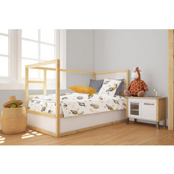 Dimcol Space Mission 183 Βρεφικό Πάπλωμα Κούνιας 160x120cm Λευκό Γκρι