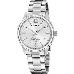 Calypso Ανδρικό Ρολόι με Ασημί Μεταλλικό Μπρασελέ K5864/2