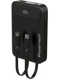 Powertech PT-1417 Power Bank 10000mAh 22.5W με Θύρα USB-A & Θύρα USB-C Quick Charge 4.0+ Black