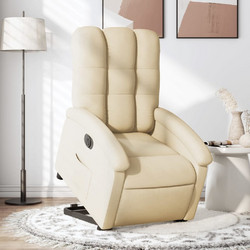 vidaXL Πολυθρόνα με Υποπόδιο Ανακλινόμενη Nude 3204125