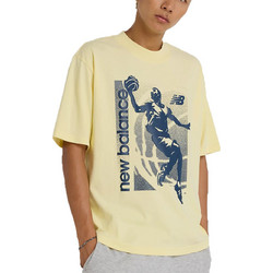 New Balance Hoops Graphic Vintage Ανδρικό Αθλητικό T-Shirt Κίτρινο MT51605-PRC